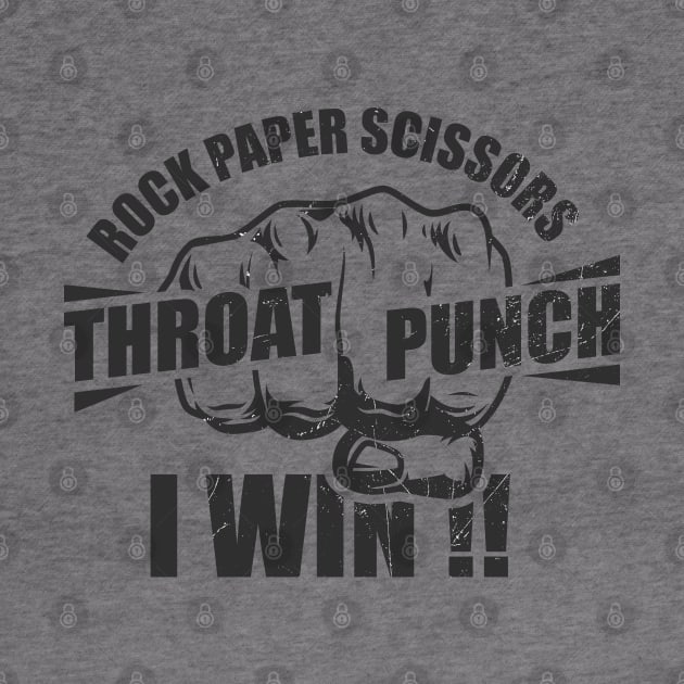 Rock Paper Scissors I Win Throat Punch by Clawmarks